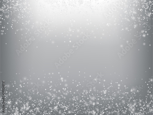 Falling Snow Confetti Winter Vector Background.