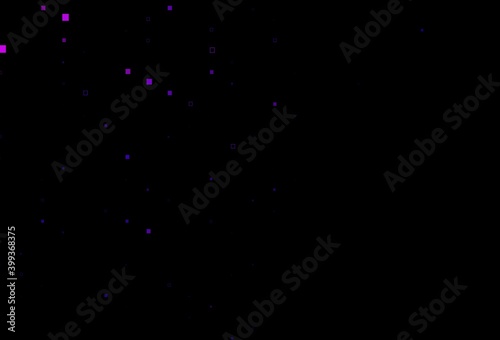 Dark Purple, Pink vector background with rectangles.