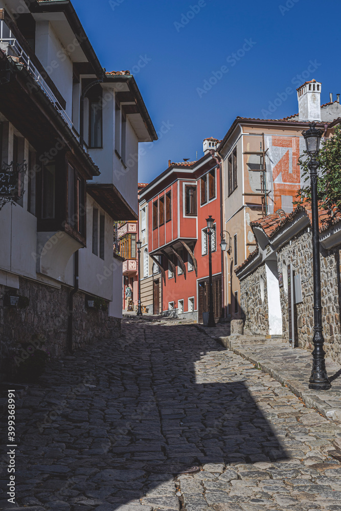 A quiet sreet in the Plovdiv Old Town
