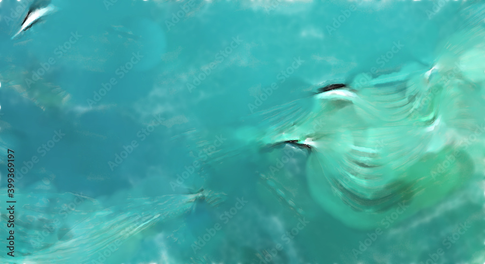 Fototapeta premium Modern art. Colorful contemporary artwork. Color strokes of paint. Brushstrokes on abstract background. Brush painting.