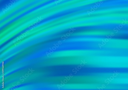 Light BLUE vector background with curved circles.