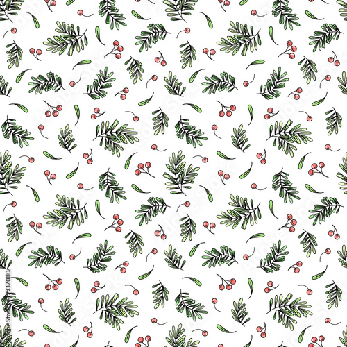 seamless floral pattern on a white background