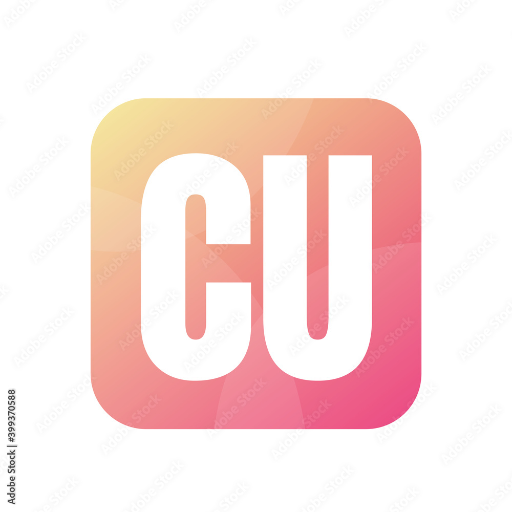 CU Letter Logo Design With Simple style CU Letter Logo Design With Simple style