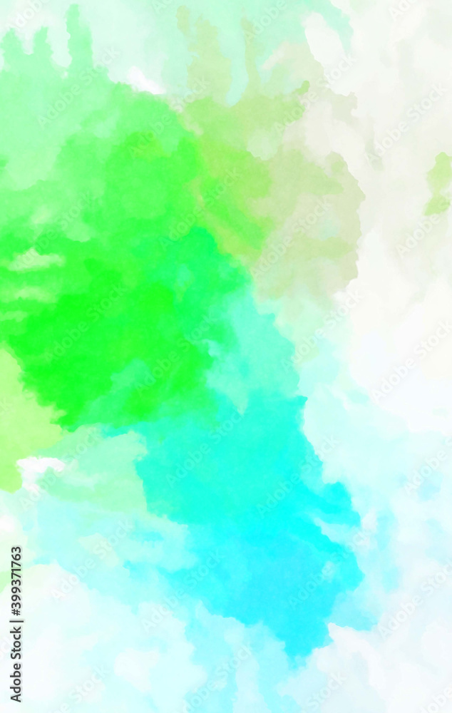 Watercolor painted background. Abstract Illustration wallpaper. Brush stroked painting. 2D Illustration.