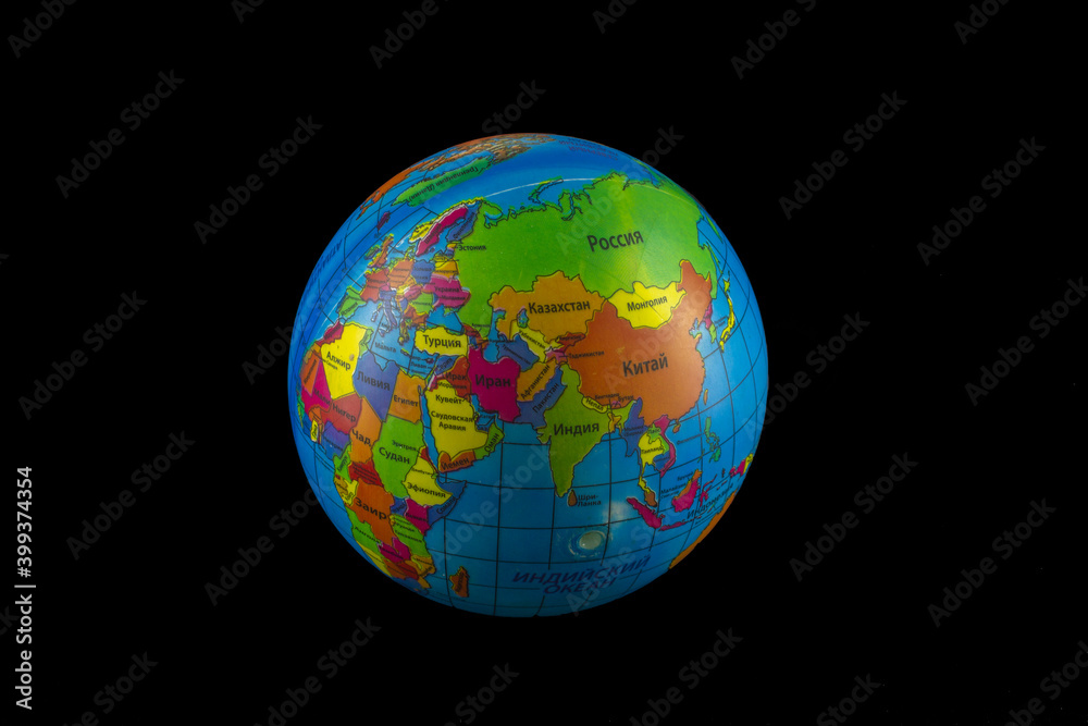 The expleness of the globe on black The expleness of the globe on black