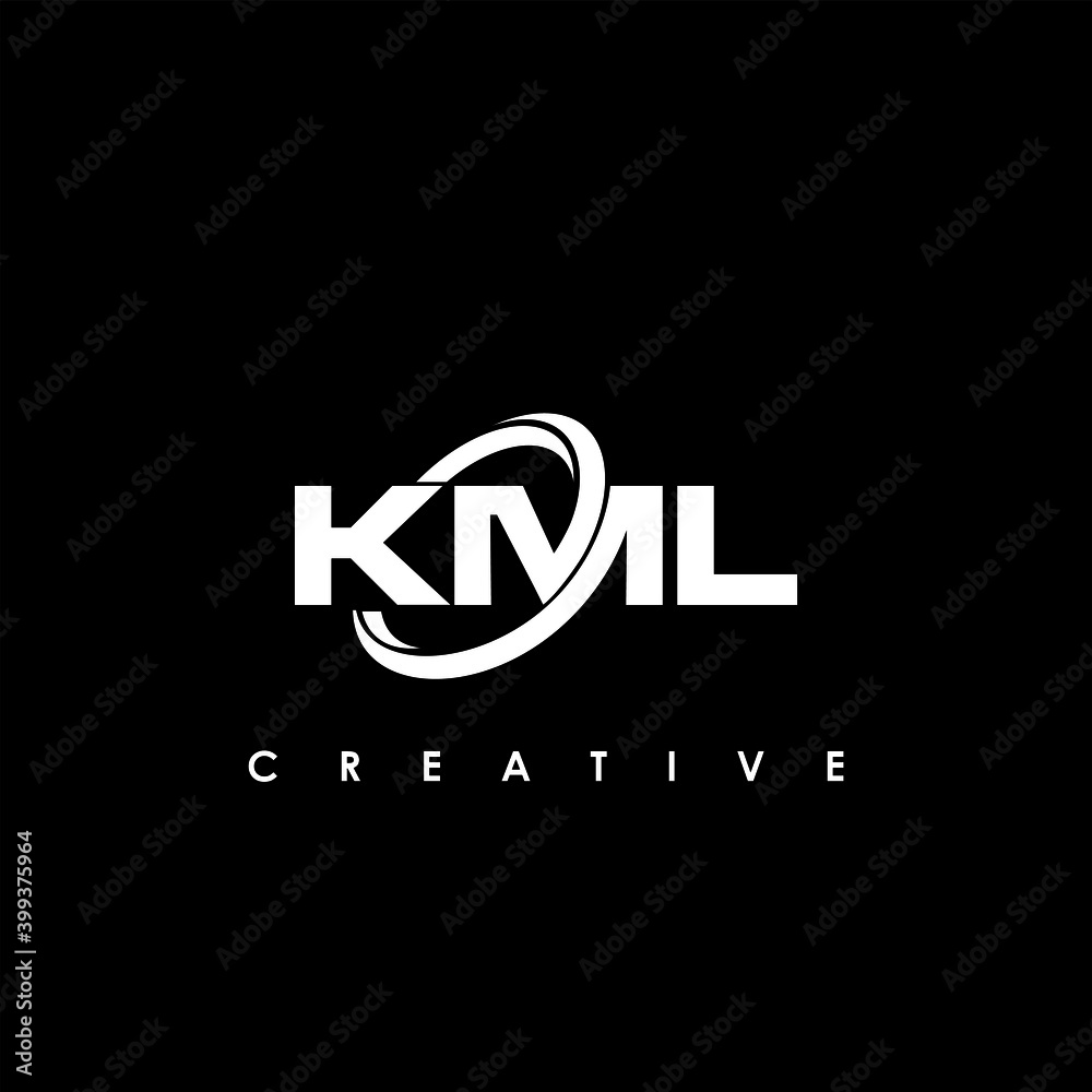 Fototapeta premium KML Letter Initial Logo Design Template Vector Illustration