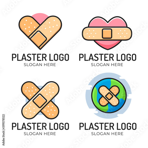 collection of cute plaster logo