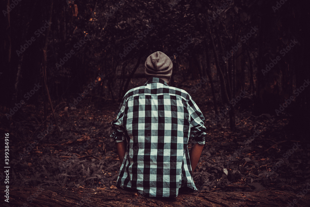 Boy in the woods