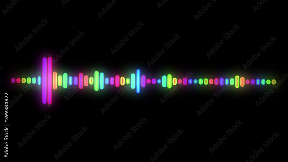 colorful psychedelic disco party music digital audio spectrum wave effect