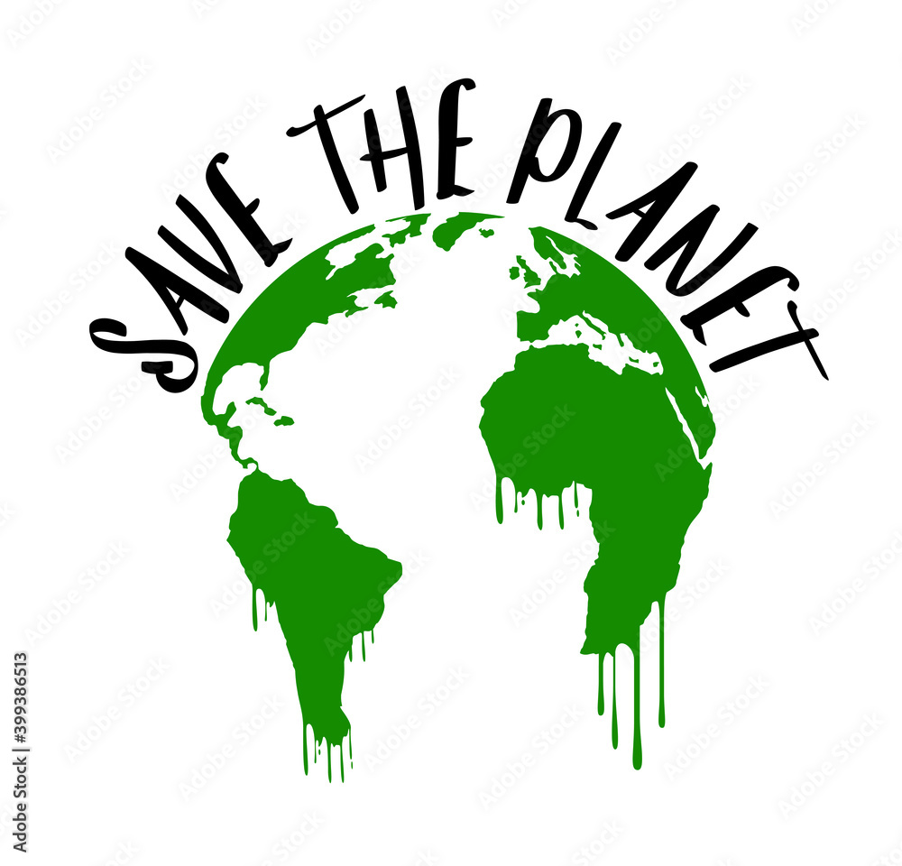 Save the Planet icon and emblem. Vector Illustration. Vector icon. Save the Planet icon and emblem. Vector Illustration. Vector icon.