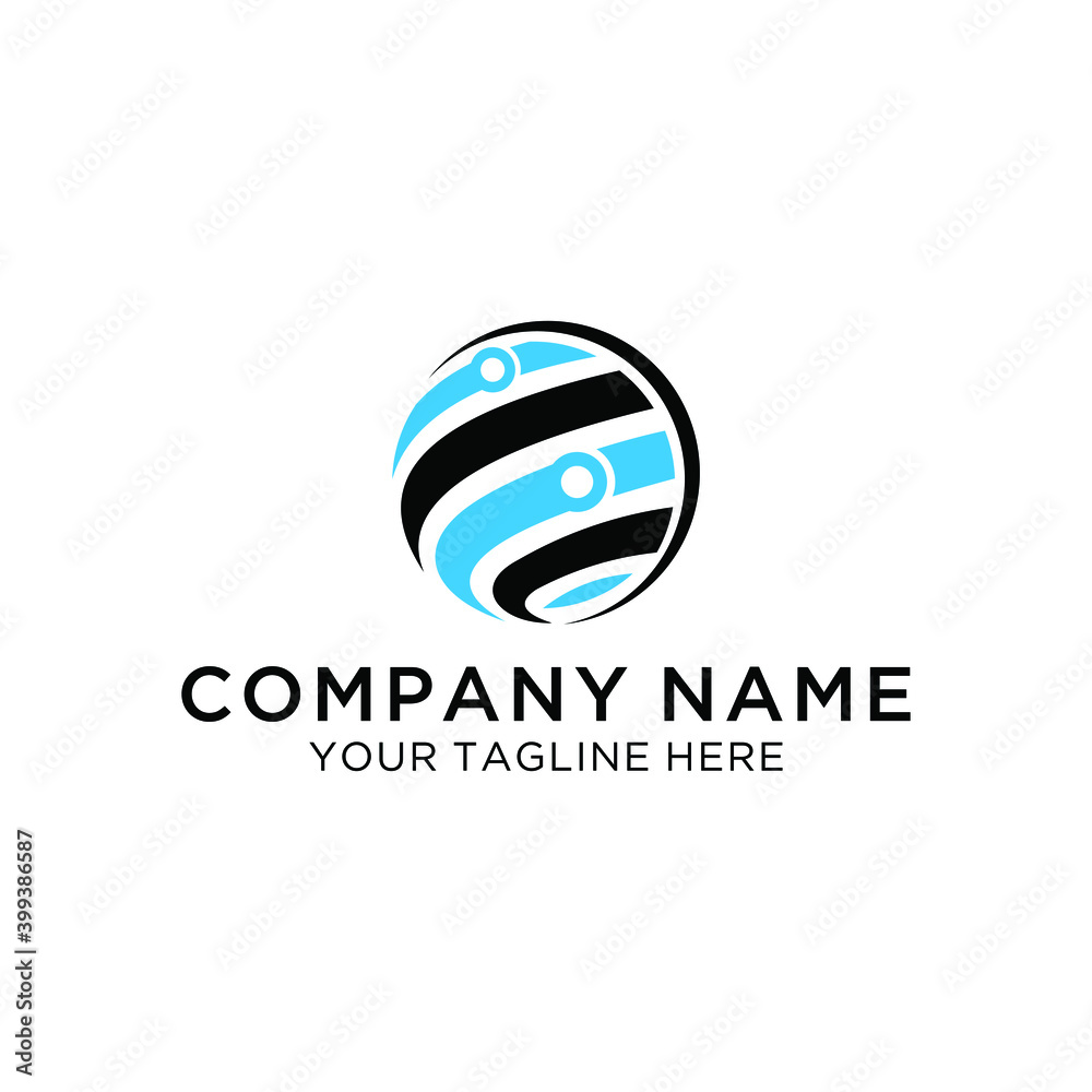 Global Logo for Modern Technology World Sphere Concept Design Global Logo for Modern Technology World Sphere Concept Design