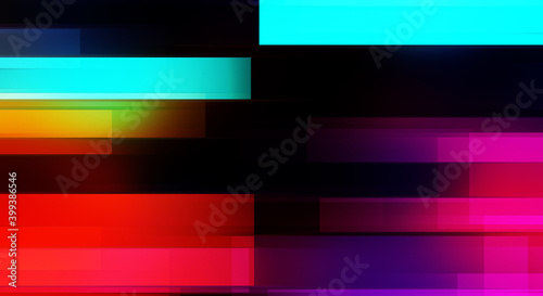 Geometric multicolored intersecting lines. Graphic illustration of digital technology. Abstract background.