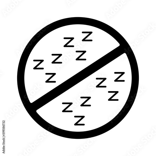 dont sleep signal silhouette style icon