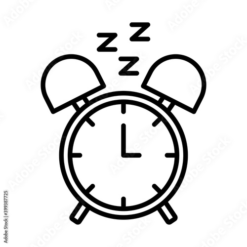 alarm clock with Insomnia z letters line style icon