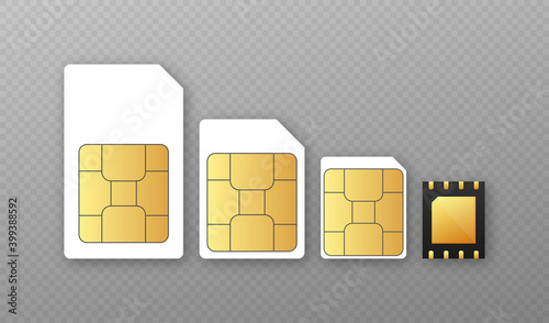 Digital e sim chip motherboard digital chip. Modern icon. White background. Vector template. Communication icon symbol.