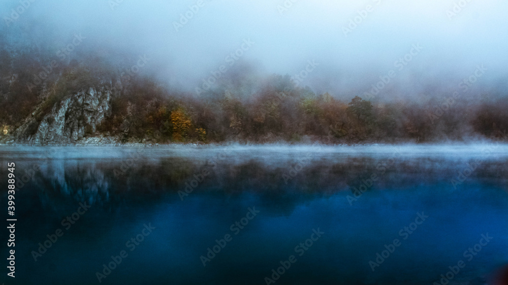 mist over the river