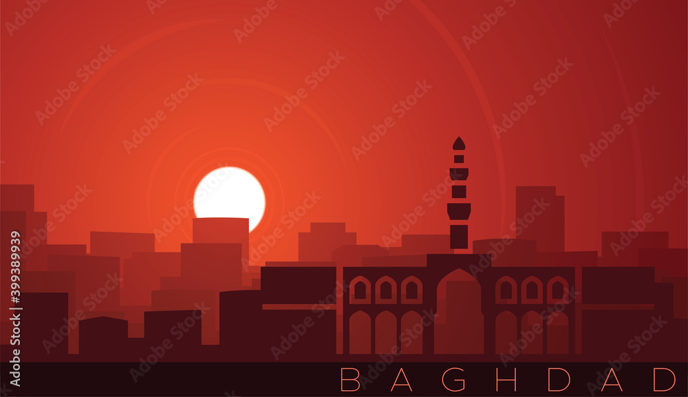Baghdad Low Sun Skyline Scene