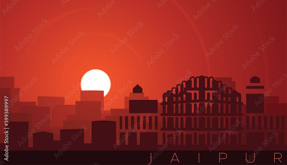 Jaipur Low Sun Skyline Scene