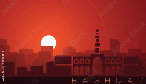 Baghdad Low Sun Skyline Scene