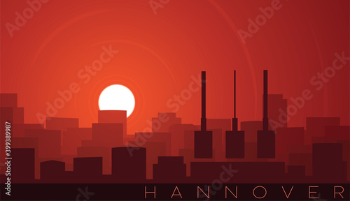 Hannover Low Sun Skyline Scene