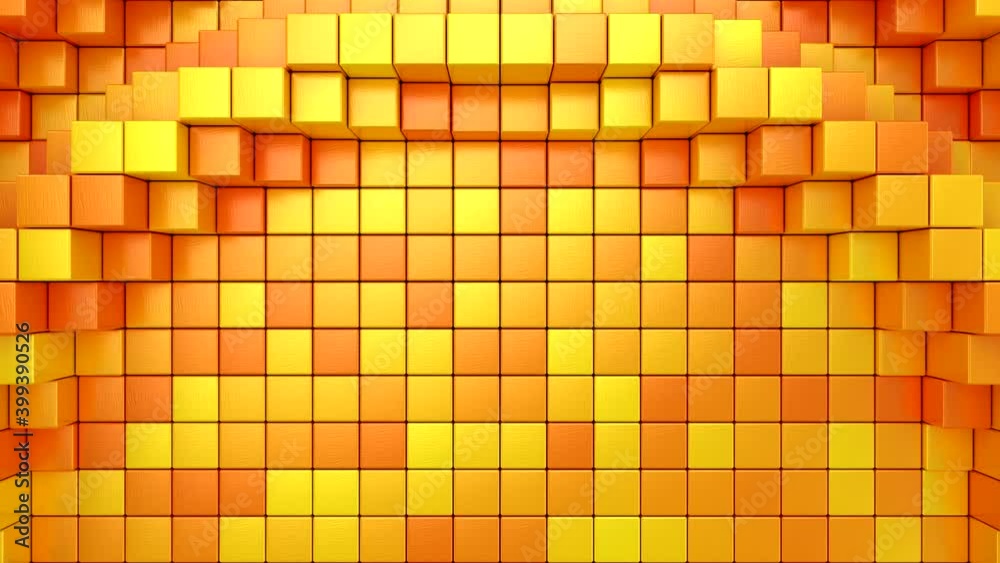 Boxes Form A Wave. Abstract motion, 3d rendering, 4k resolution
Boxes Form A Wave. Abstract motion, 3d rendering, 4k resolution