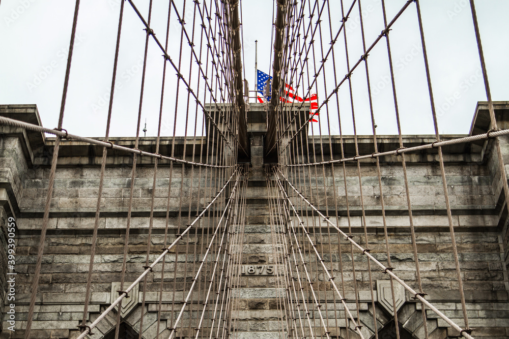 Obraz premium Close up of Brooklyn Bridge, New York.