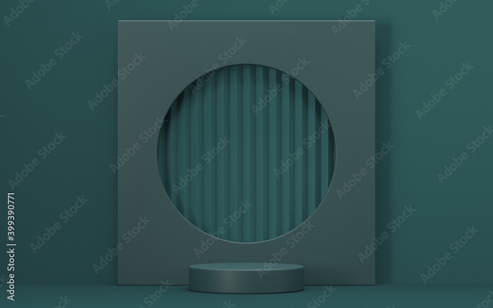 Mock up podium for product presentation circle with stripes pattern 3D Mock up podium for product presentation circle with stripes pattern 3D