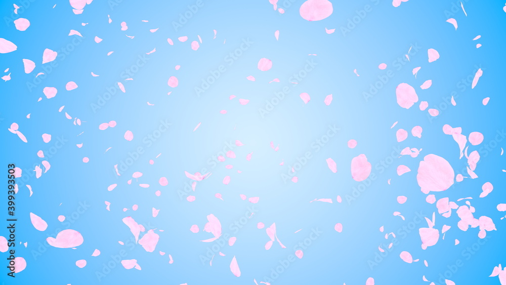 桜 花びら 舞い散る 青空 別verあり Stock Illustration Adobe Stock