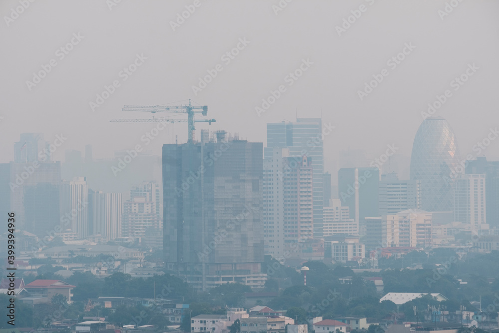 air pollution over Bangkok Thailand, PM2.5, December 2020