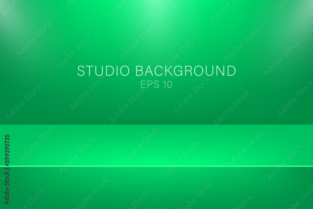 Modern studio background, great design for any purposes. Vector green ...