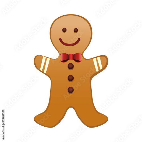 happy merry christmas gingerman cookie character