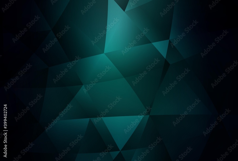 Dark Green vector polygonal pattern. Dark Green vector polygonal pattern.