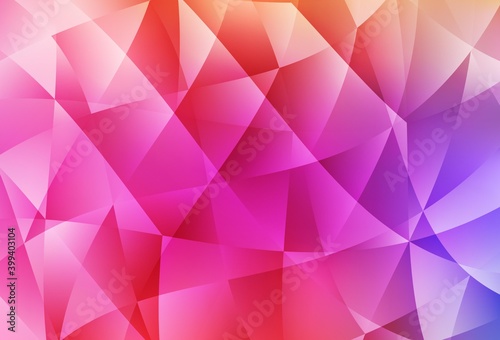 Light Pink  Red vector polygon abstract layout.