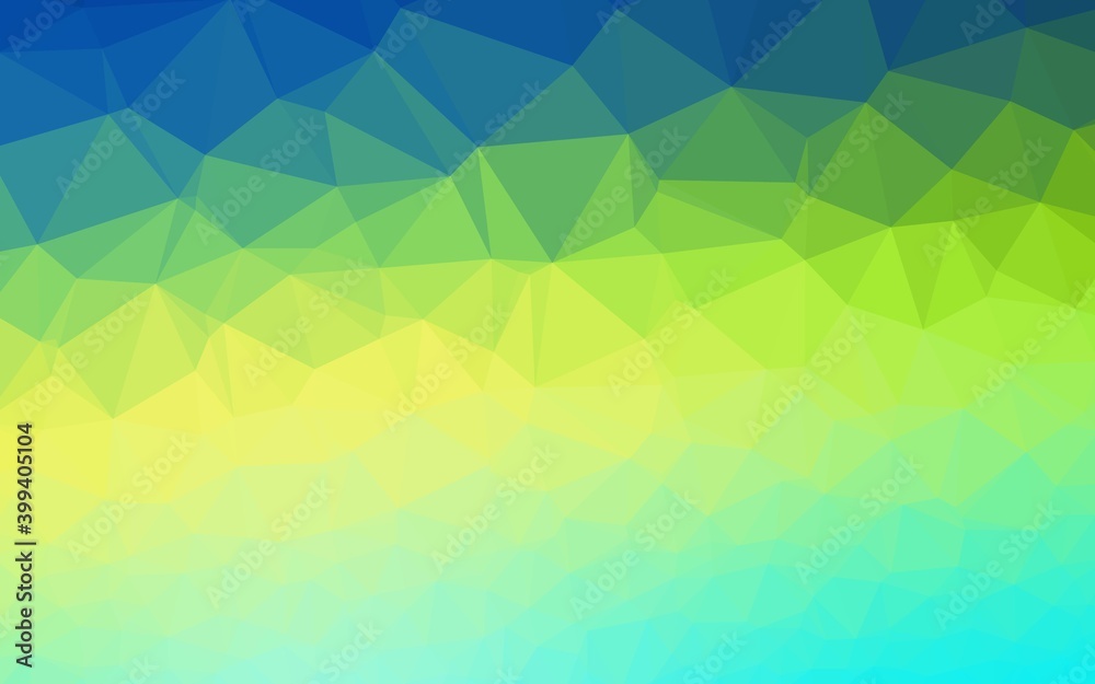 Fototapeta premium Light Blue, Yellow vector abstract mosaic backdrop.
