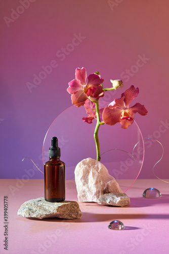 Cosmetic natural serum, oil photo
