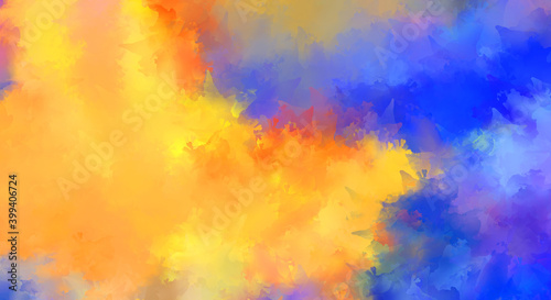 Creative abstract painting. Background with artistic brush strokes. Colorful and vibrant illustration. Painted art.