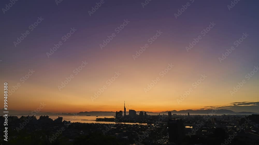 都市風景 福岡市 タイムラプス 都市風景 福岡市 タイムラプス