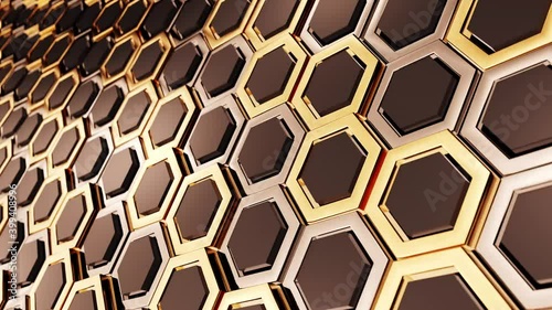 seamless background with hexagons