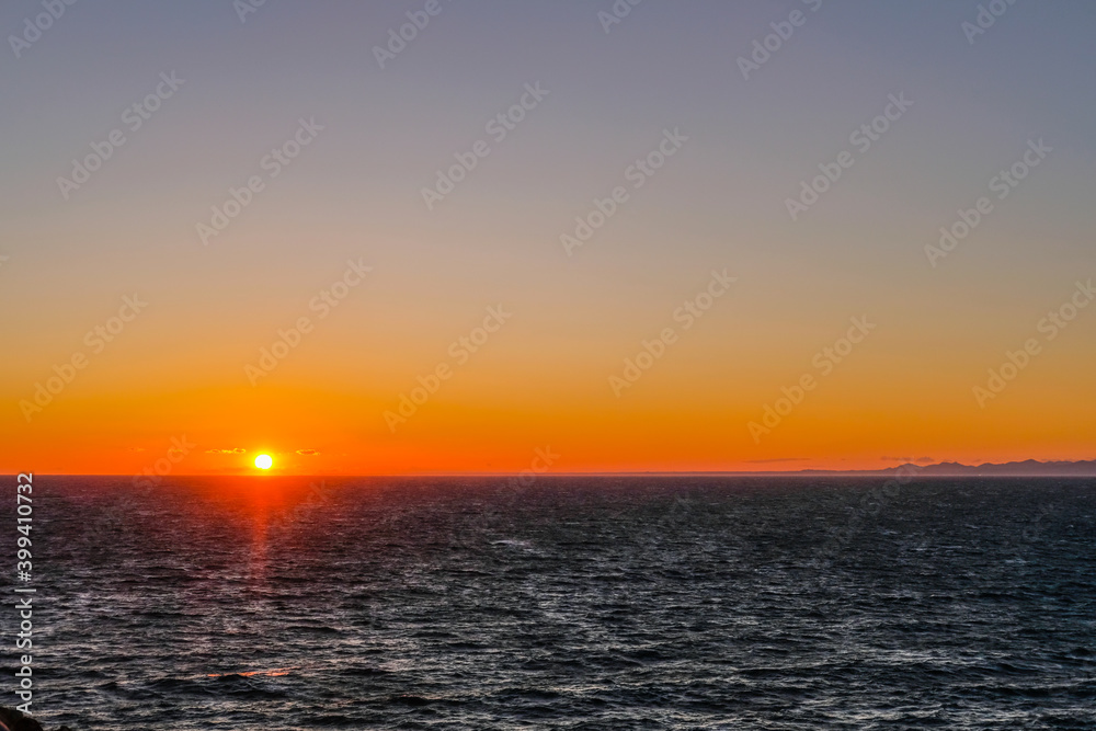 西伊豆の黄金崎の夕日