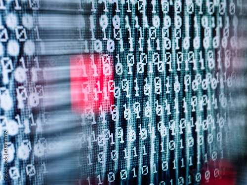Full frame shot of binary code in network