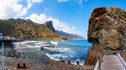 Spain, Province of Santa Cruz de Tenerife, Taganana, Small bay off coast of Tenerife island photo