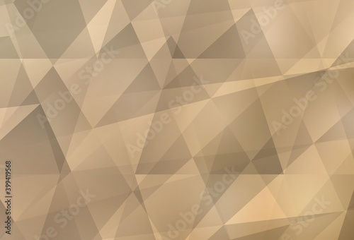 Light Yellow vector polygon abstract background.