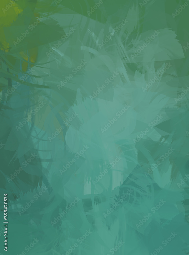 Fototapeta premium 2D illustration of colorful brush strokes. Decorative texture painting. Vibrant paint pattern backdrop.
