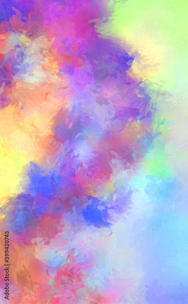 Artistic vibrant and colorful wallpaper.Brushed Painted Abstract Background. Brush stroked painting.