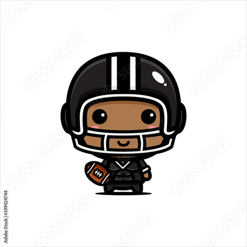 cute american football character vector design