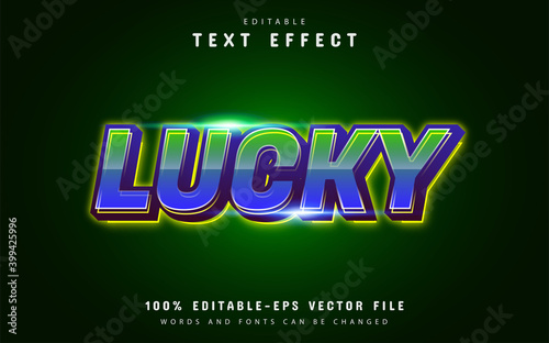 Lucky text effect with gradient