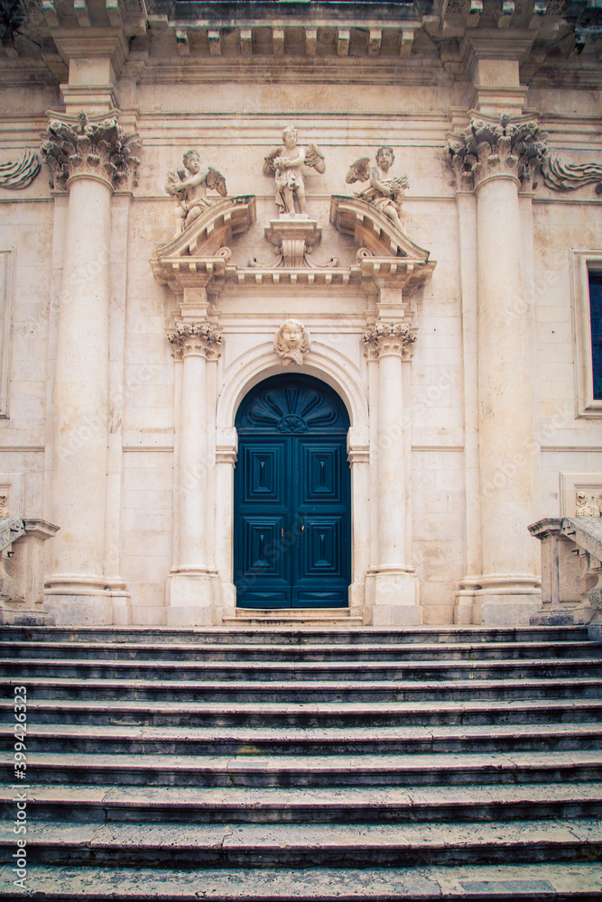 door on a Church in Dubrovnik