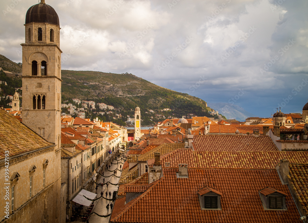 bell tower in Dubrovnik Croatia 