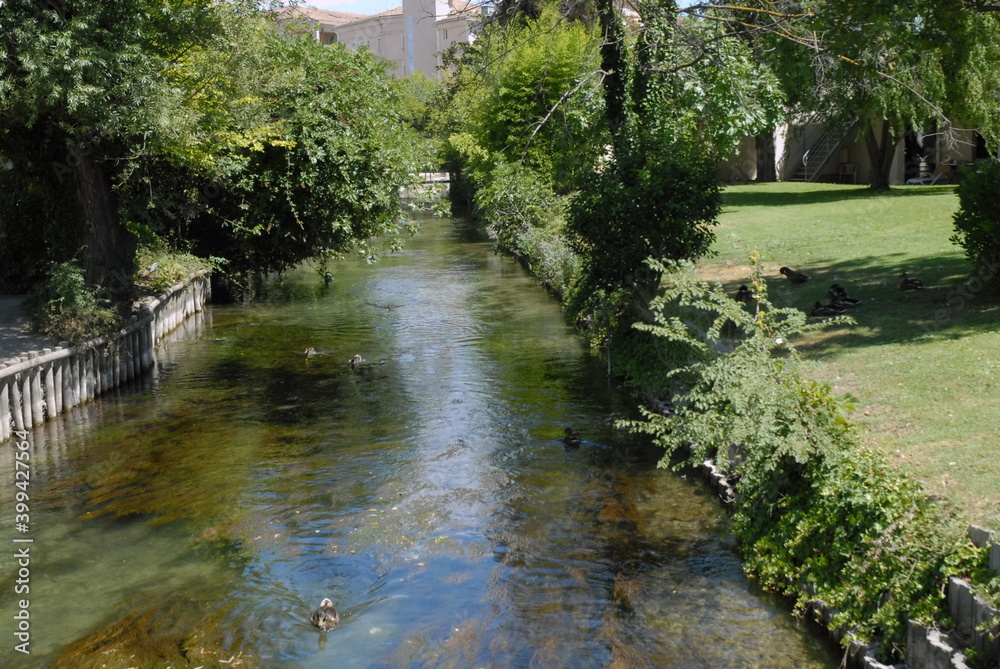 Ville de l'Isle-sur-la-Sorgue, département du Vaucluse, Luberon, France