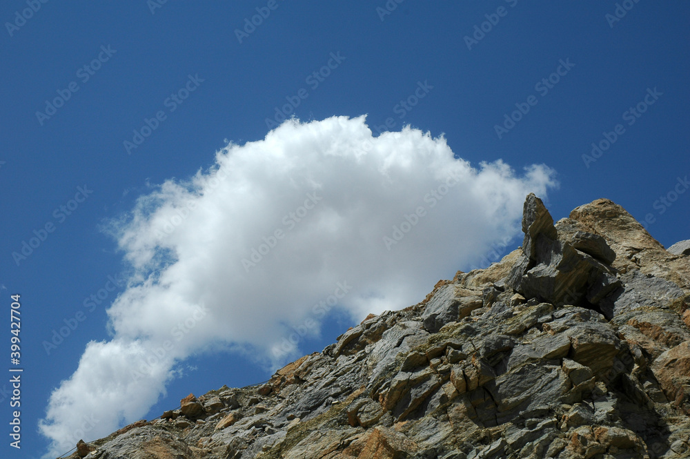 Beautiful scenery of mountain and blue sky Beautiful scenery of mountain and blue sky